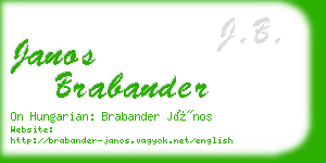 janos brabander business card